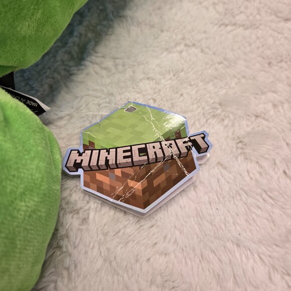 BIG Minecraft Creeper Plush Stuffed Green Kid Pillow Toy Game Plushie 17-19” NWT - Picture 9 of 11
